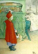 Carl Larsson rodkappan l Sweden oil painting artist